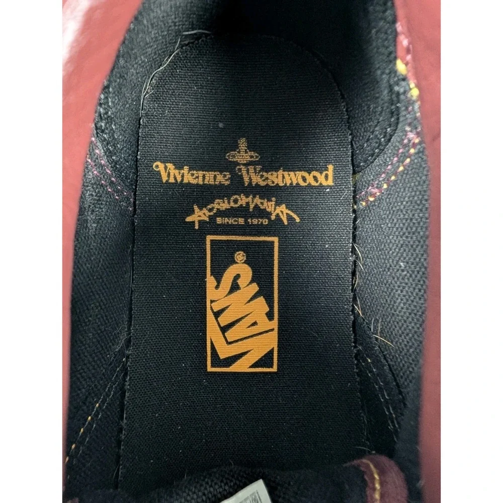 Vans  x Vivienne Westwood Anglomania Burgundy Shoes Low Mens Size 6, Women 7.5